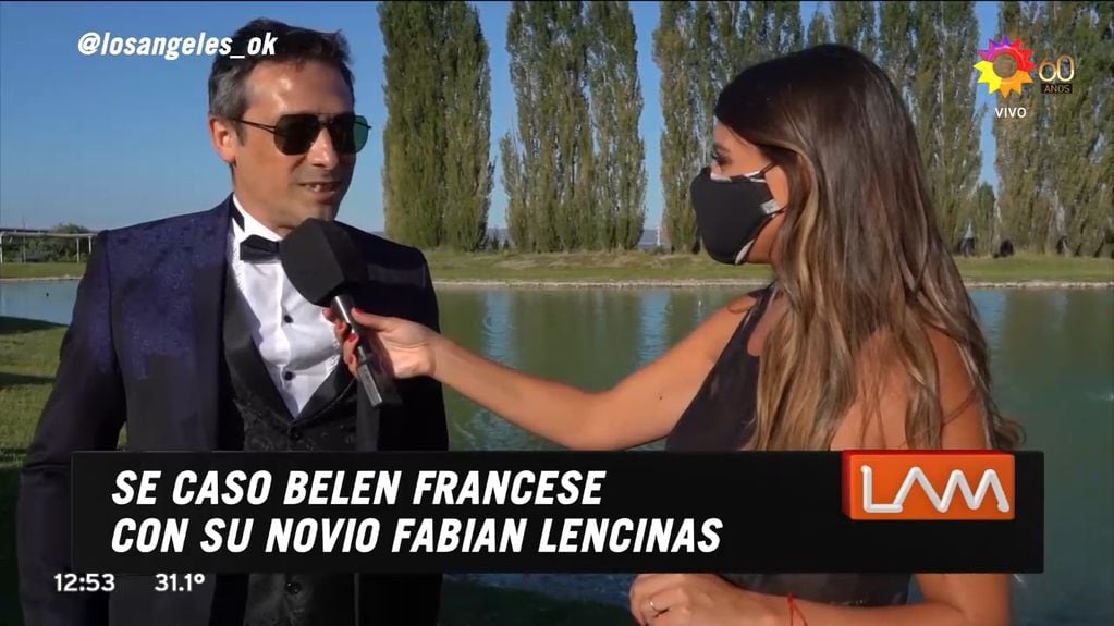 Ornella Ferrara la periodista mendocina que cubrió el casamiento de Belén Francese