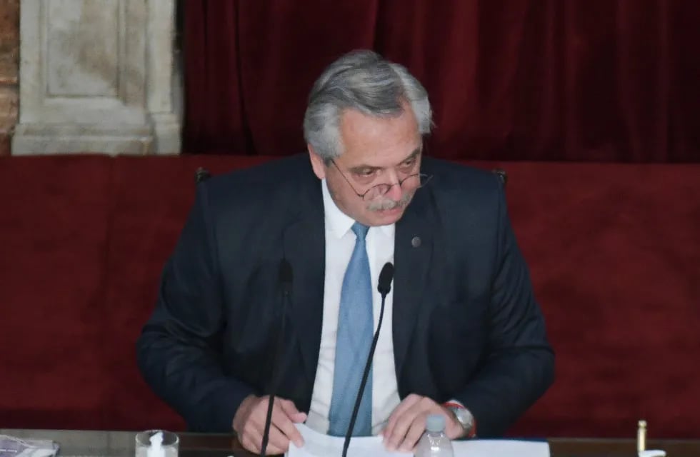 Alberto Fernández inaugura las sesiones del Congreso.