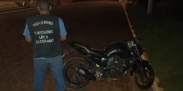 Motocicleta recuperada en Eldorado