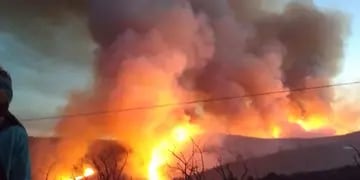 El Incendio comenzó en la zona de Candonga, cerca del Camino del Cuadrado. (Bomberos de Salsipuedes)