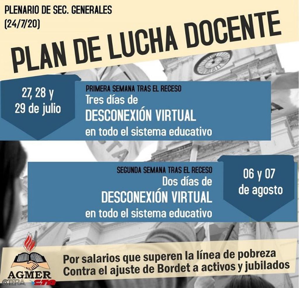 AGMER Plan de Lucha