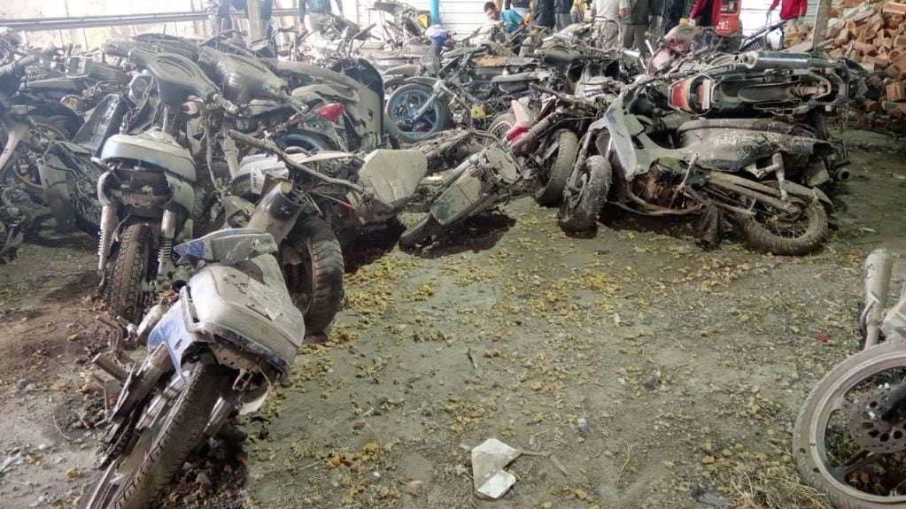 Destruyen motocicletas secuestradas durante operativos de tránsito en Tres Arroyos