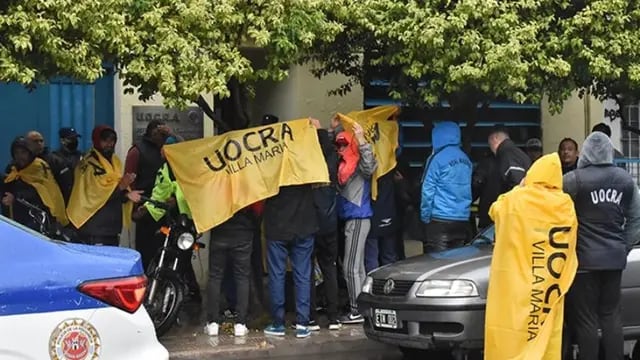 Protestas en Uocra Villa María