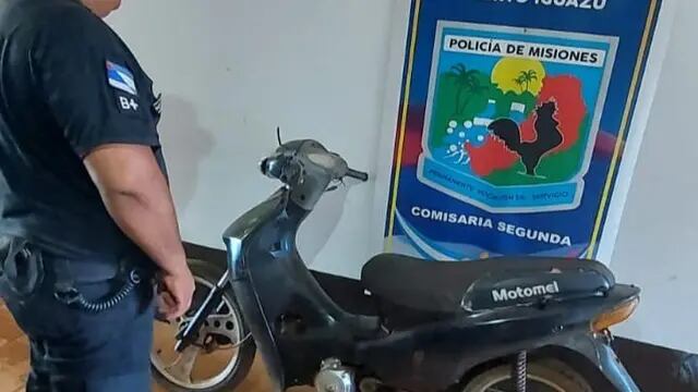 Secuestran motocicleta robada en Puerto Iguazú