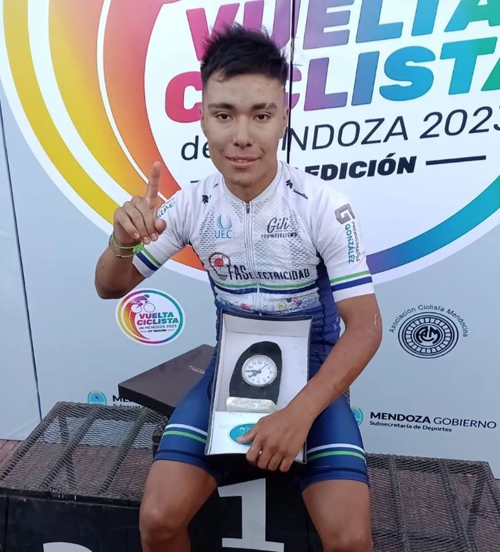 Jean Rodríguez, el ganador de la segunda etapa de la Vuelta de Mendoza.