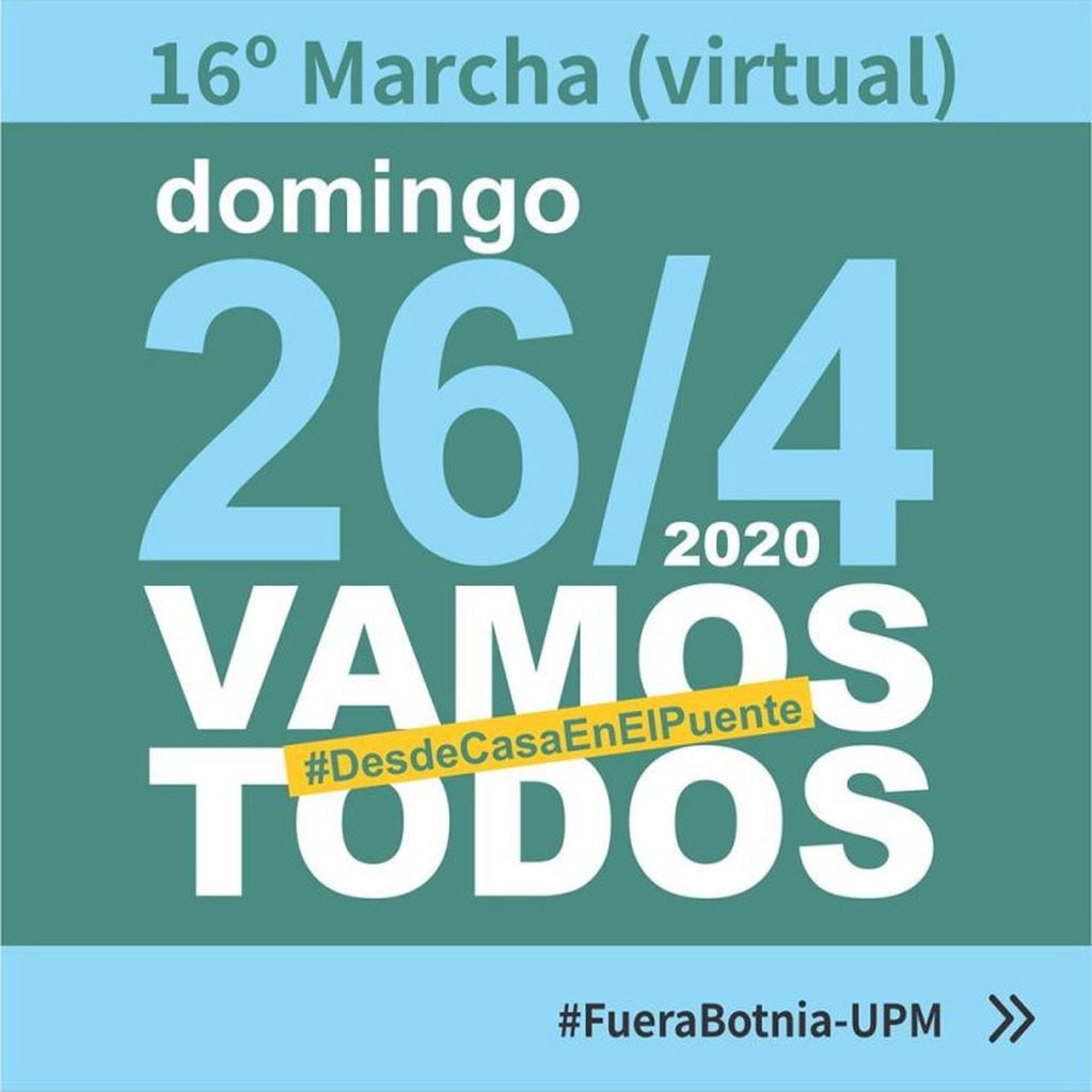 Marcha virtual en repudio a Botnia
Crédito: Asamblea Ciudadana Ambiental