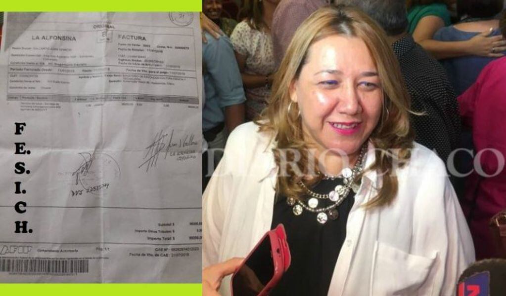 La ministra de Educación, Marcela Mosqueda, está acusada de haber gastado casi 100 mil pesos en una "choripaneada". (Fuente: Diario Chaco)