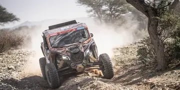 Ricardo Torlaschi, navegante mendocino en la categoría SSV del Rally Dakar 2024.