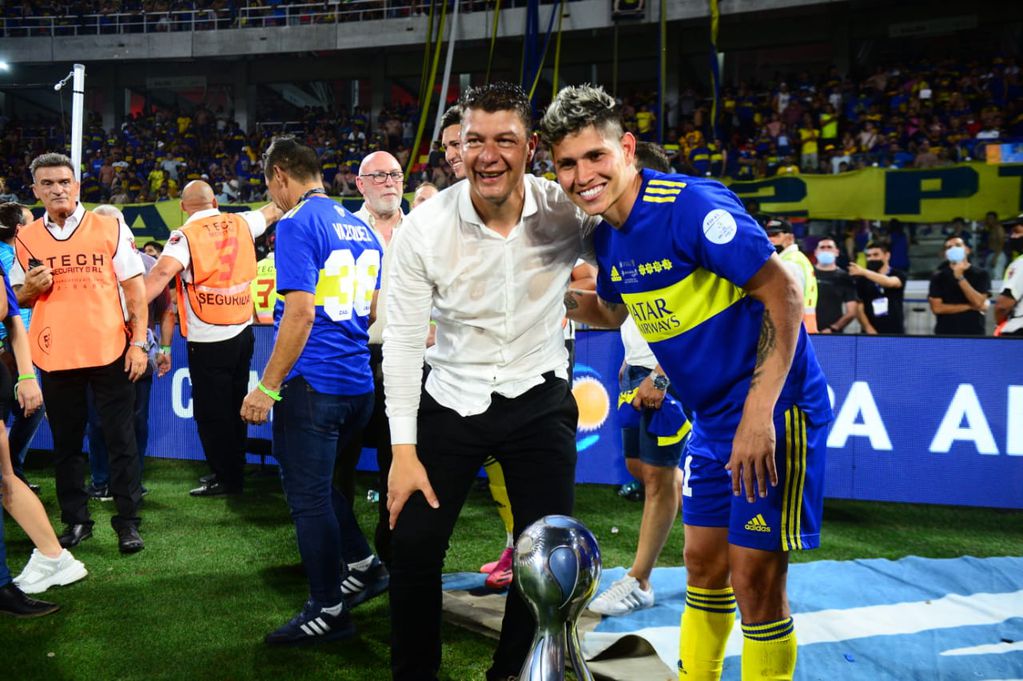 Sebastián Battaglia logró su primer título como DT de Boca, tras vencer a Talleres por penales y lograr la Copa Argentina. (José Hernández / Enviado especial)