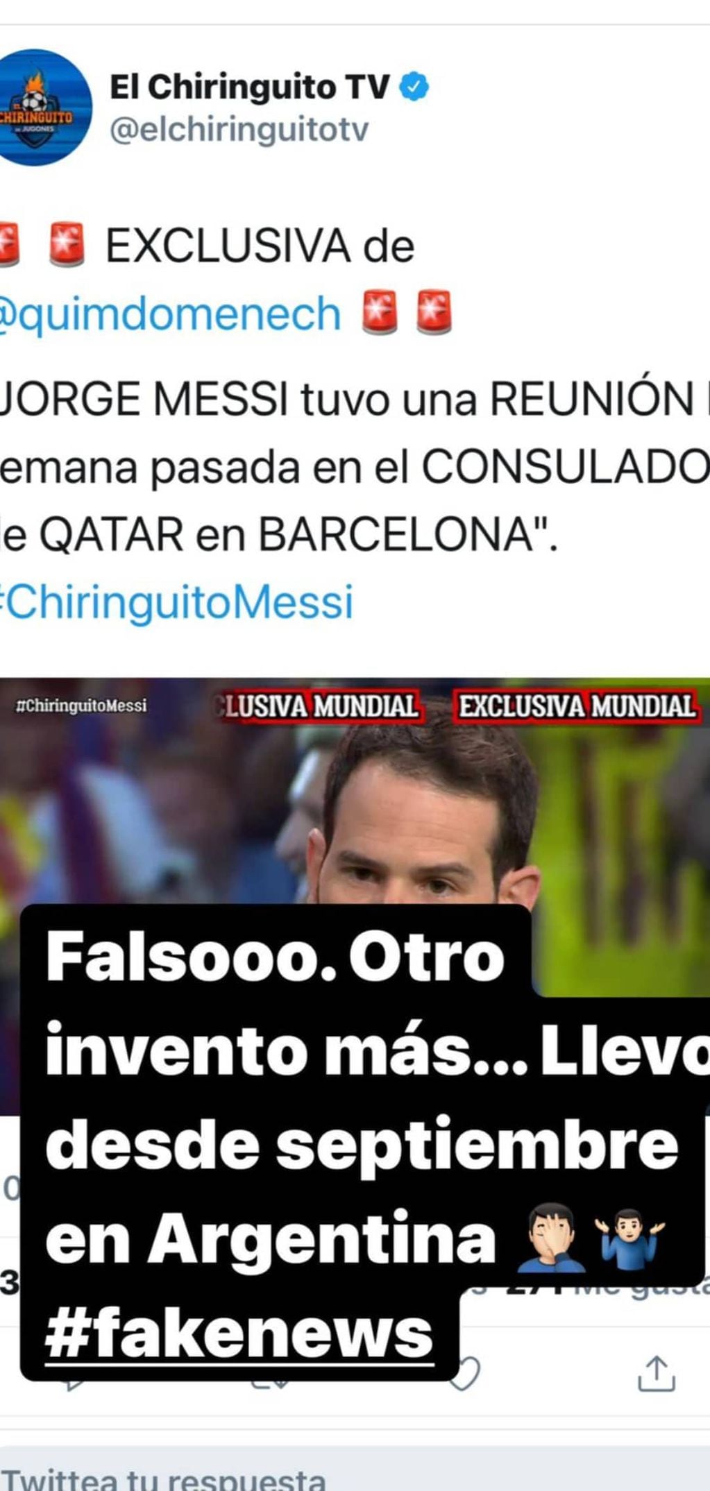 Jorge Messi, el papá de Lionel, desmintió una noticia sobre la posible salida de su hijo del Barcelona. (@jorge.sole)