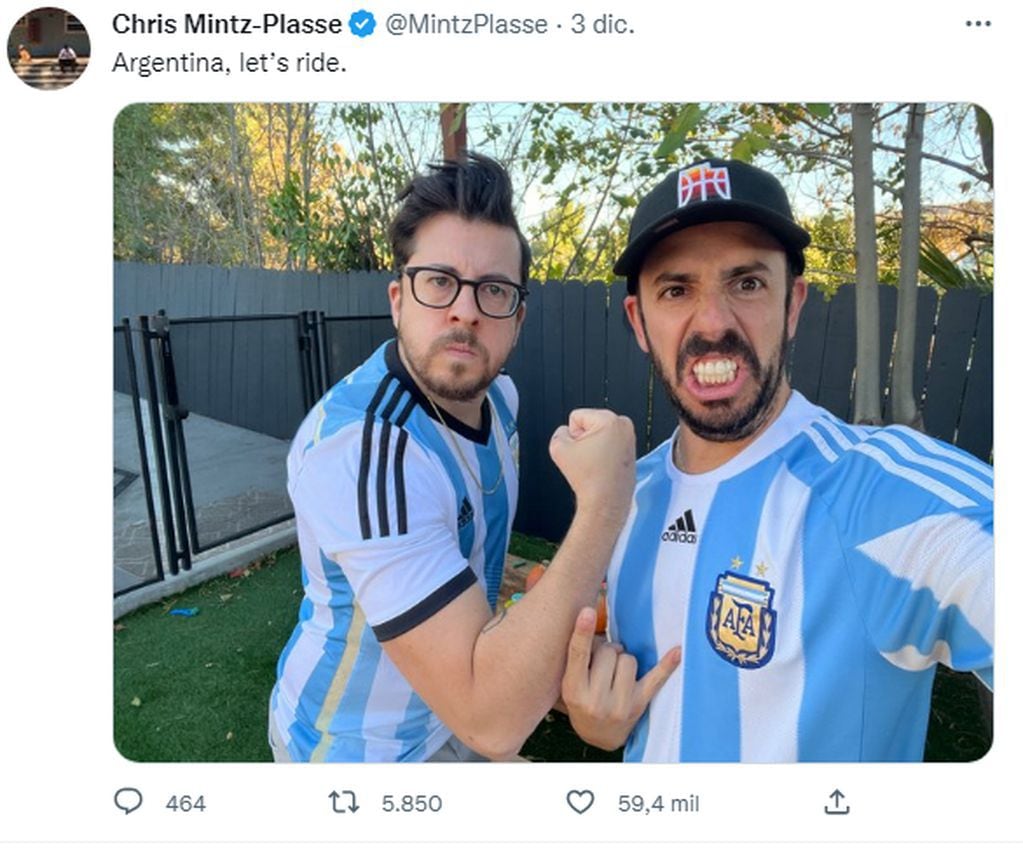 Christopher Mintz-Plasse fanático de la Selección Argentina y Lionel Messi.