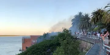 Incendio en el Parque España