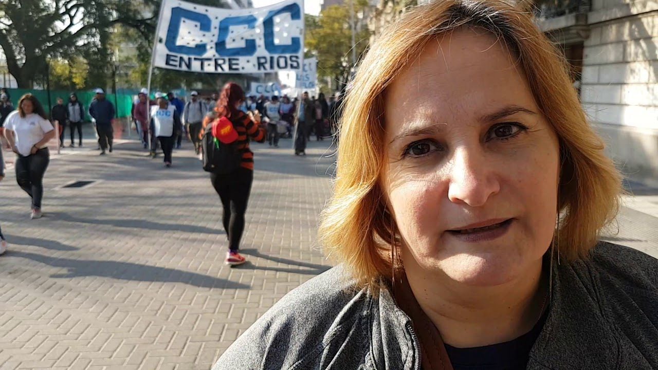 Silvia García, referente de la Corriente Clasista Combativa (CCC) de Entre Ríos.