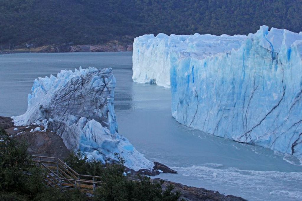 Importante inundación en El Calafate tras  la ruptura del glaciar Perito Moreno. Foto: Télam.