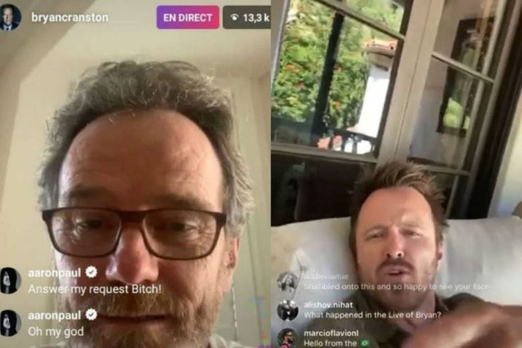Los actores protagonizaron un live en Instagram, pero sufrieron algunos problemas.