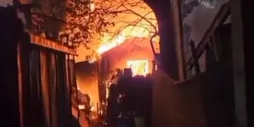 Incendio en Villa Crespo (Captura de video).