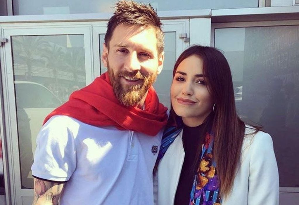 Lali Espósito junto a Lionel Messi.