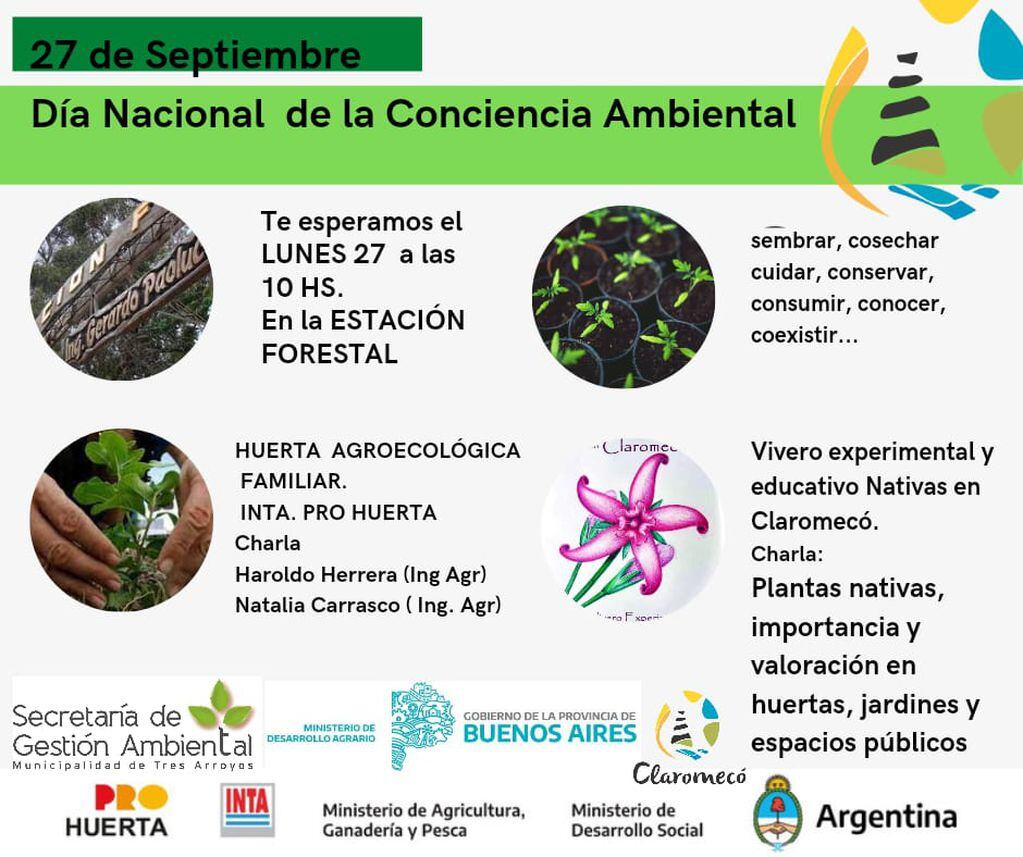 Actividades en Claromecó por el Día de la Conciencia Ambiental