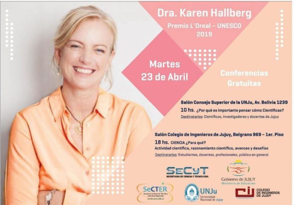 Programa de conferencias de la Dra. Karen Hallberg.