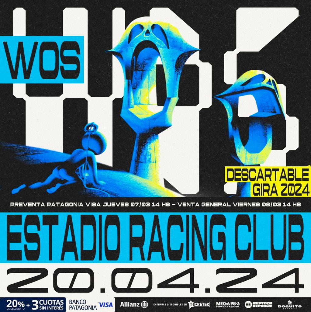 Wos anunció su show más grande en el Estadio Racing Club.