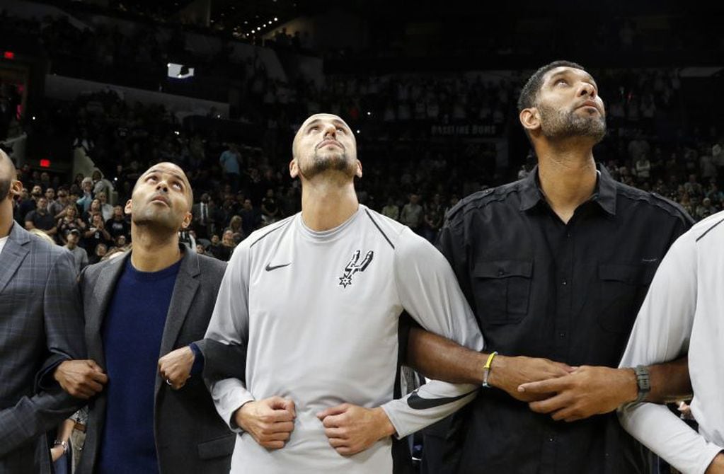 El trío más destacado de los Spurs -conocidos como Big Three-(Foto: AFP/Ronald Cortes/Getty)