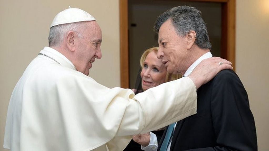 Palito Ortega y el Papa.