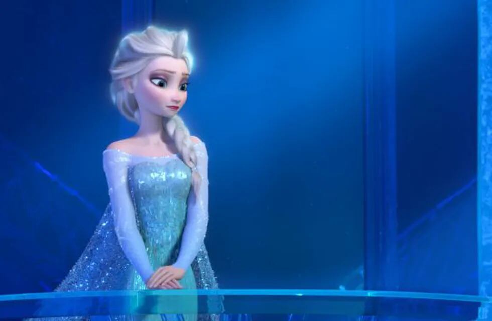 This image provided by Disney shows a teenage Elsa the Snow Queen, voiced by Idina Menzel, in a scene from the animated feature \