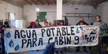 Bajo el lema “Sumate a la campaña por el agua en Cabín 9″, vecinos de Pérez vuelven a la lucha