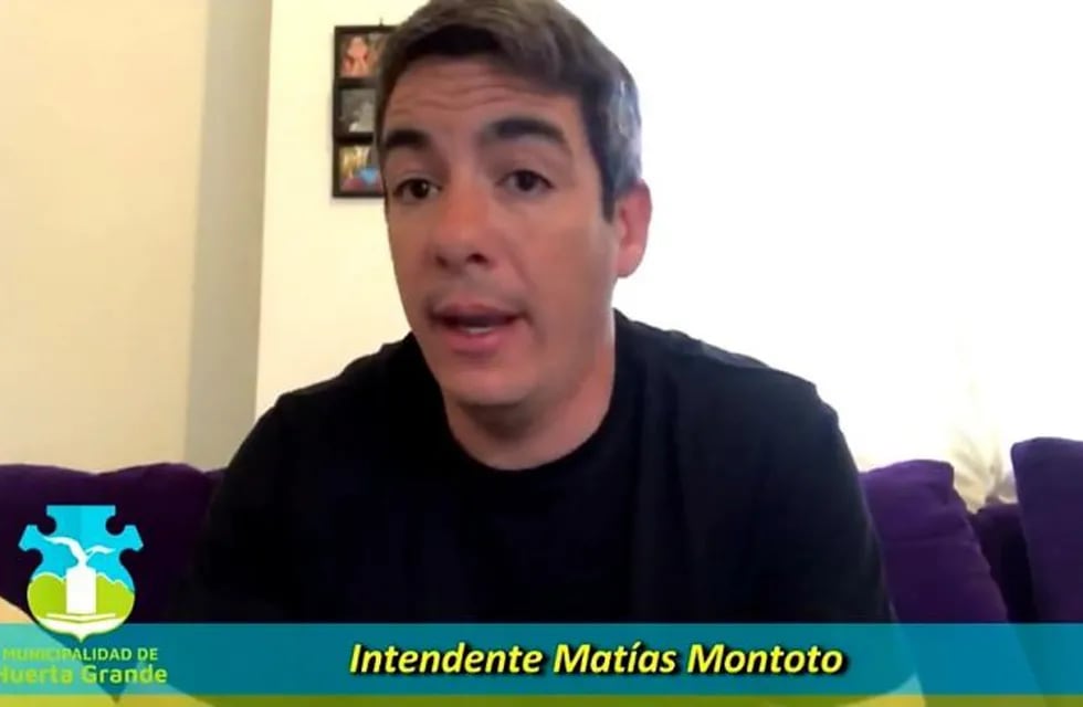 Intendente de Huerta Grande, Matías Montoto. (Foto: captura / video).