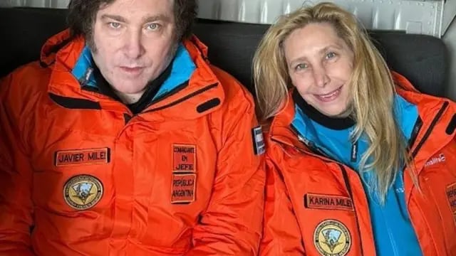 Javier MIlei y su hermana Karina rumbo a la Antártida.