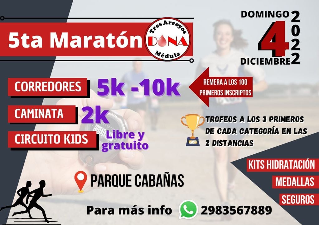 5ta Maratón Tres Arroyos Dona Médula