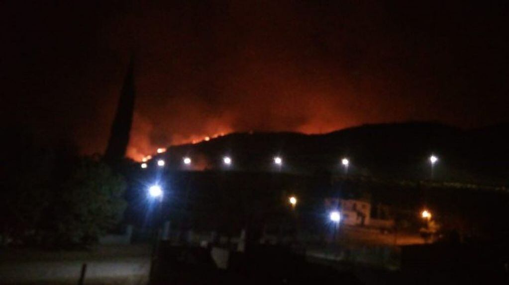 Incendio zona Comuna de San Roque.