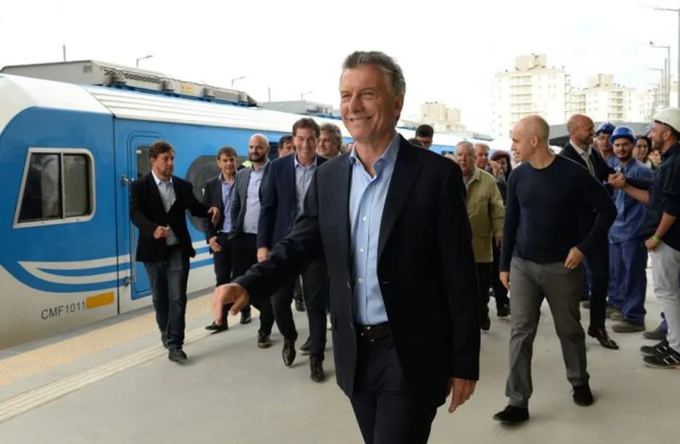 Mauricio Macri durante la inauguración del viaducto Belgrano Sur (Presidencia)