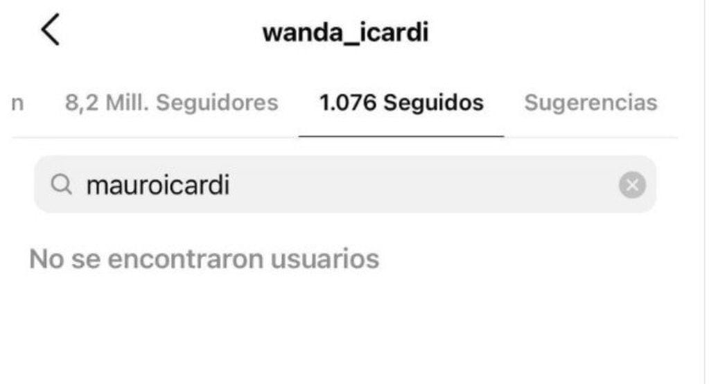 Wanda Nara ya no sigue a Icardi en las redes