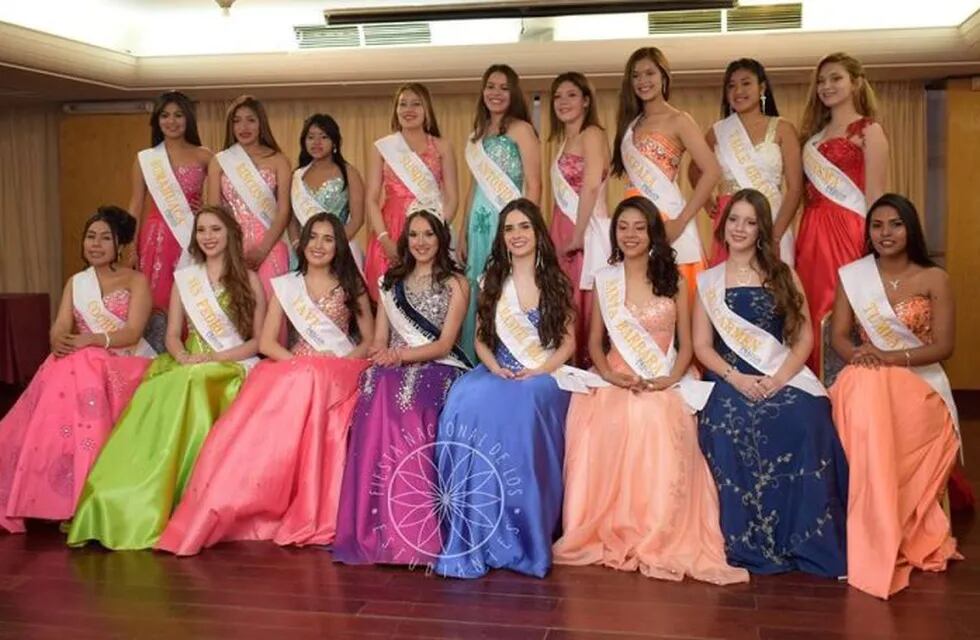 Candidatas a reina de los estudiantes por la provincia de Jujuy 2018