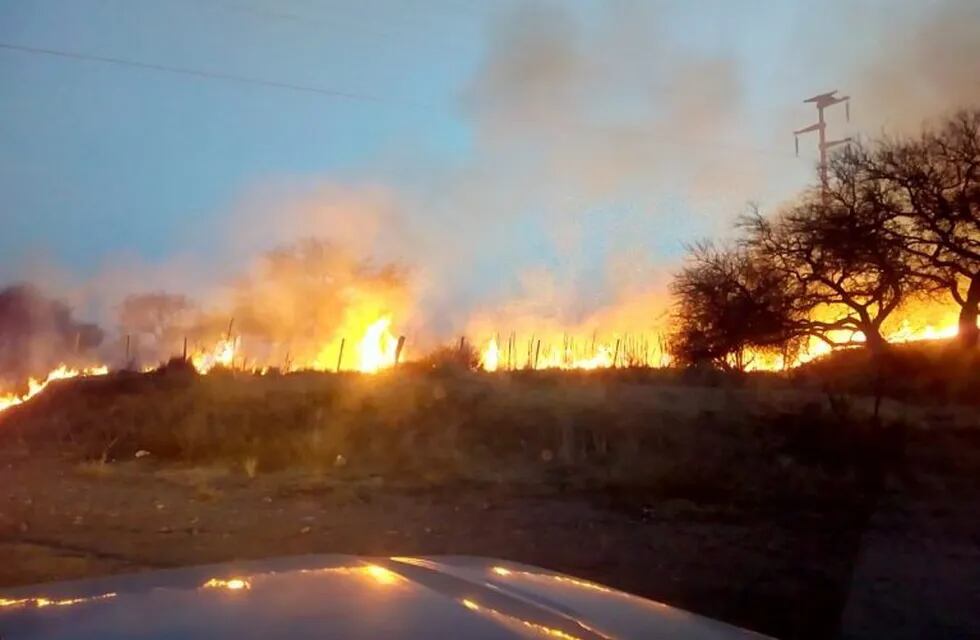 Incendio en Estancia Grande y El Volcán.