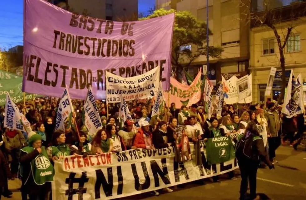 Marcha #NiUnaMenos en Mar del Plata.