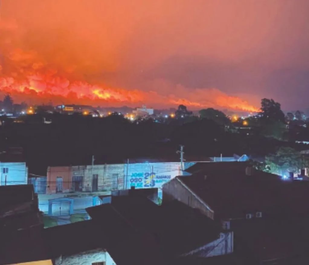 Incendio en la comunidad de Orán.