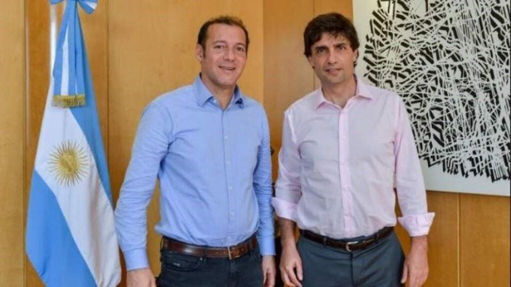 Gutiérrez y Lacunza en la reunión de este martes (web).
