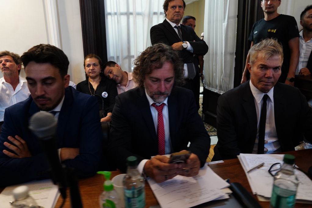 Fernando Burlando y su equipo durante los alegatos durante el juicio por el crimen de Fernando Báez Sosa. Foto: Clarín