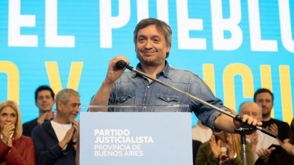 Máximo Kirchner dio un discurso con claro tono electoral.