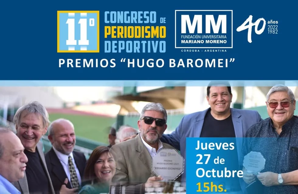 Este jueves se realizará una nueva entrega de los premios Hugo Baromei del Mariano Moreno al periodismo deportivo de Córdoba (La Voz).