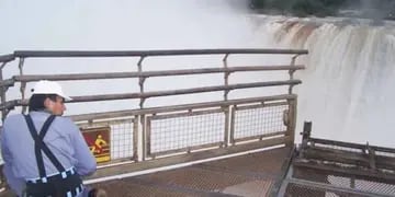 Permanece cerrado el circuito Garganta del Diablo en Cataratas debido a la crecida del río