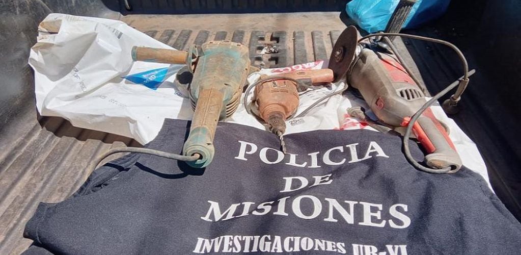 Recuperaron herramientas robadas de una obra en construcción en San Javier.