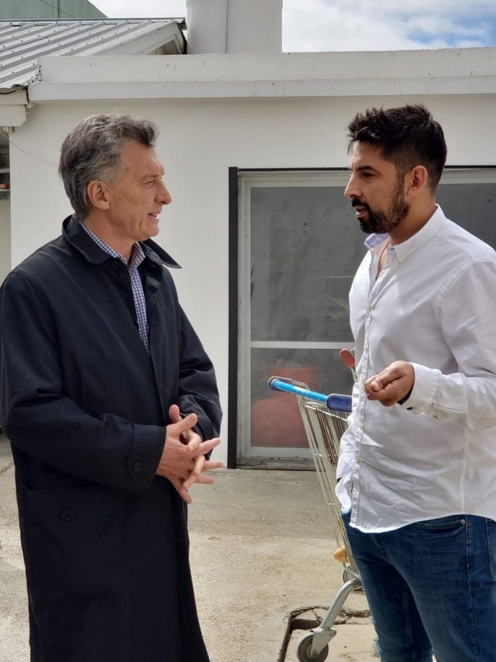 Macri visitó un emprendedor de Comodoro. Foto Ana Romero