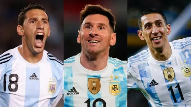 Messi, Di María y Maxi Rodríguez