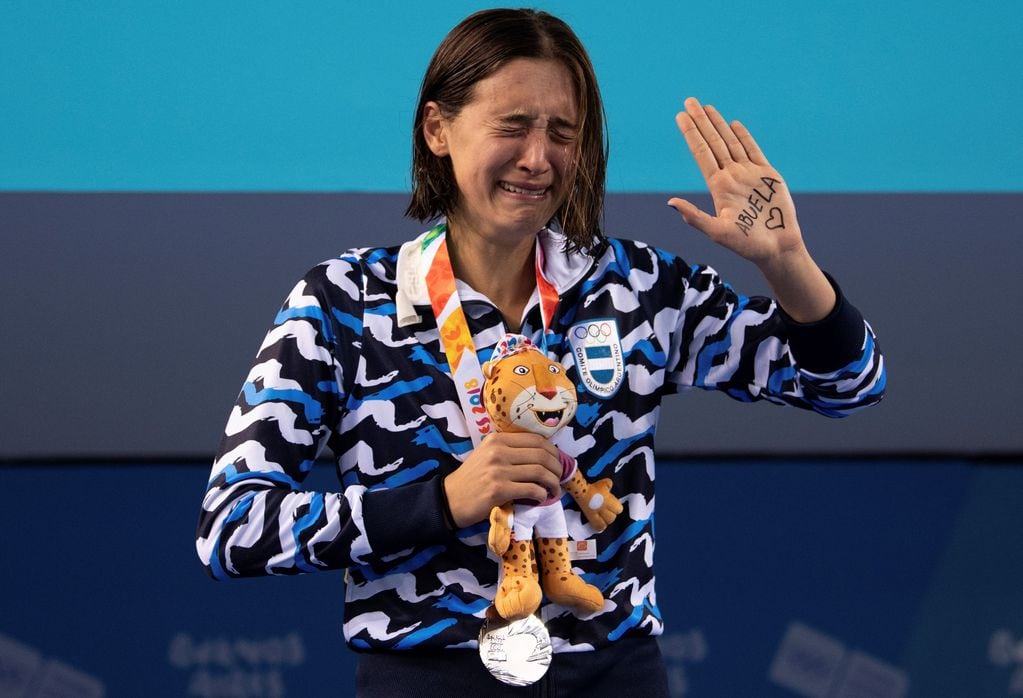 Delfina Pignatiello. La nadadora fue una de las figuras argentinas en los últimos Juegos Olímpicos de la Juventud. Tras su paso por Tokio 2020, se alejó del deporte.
(AP)