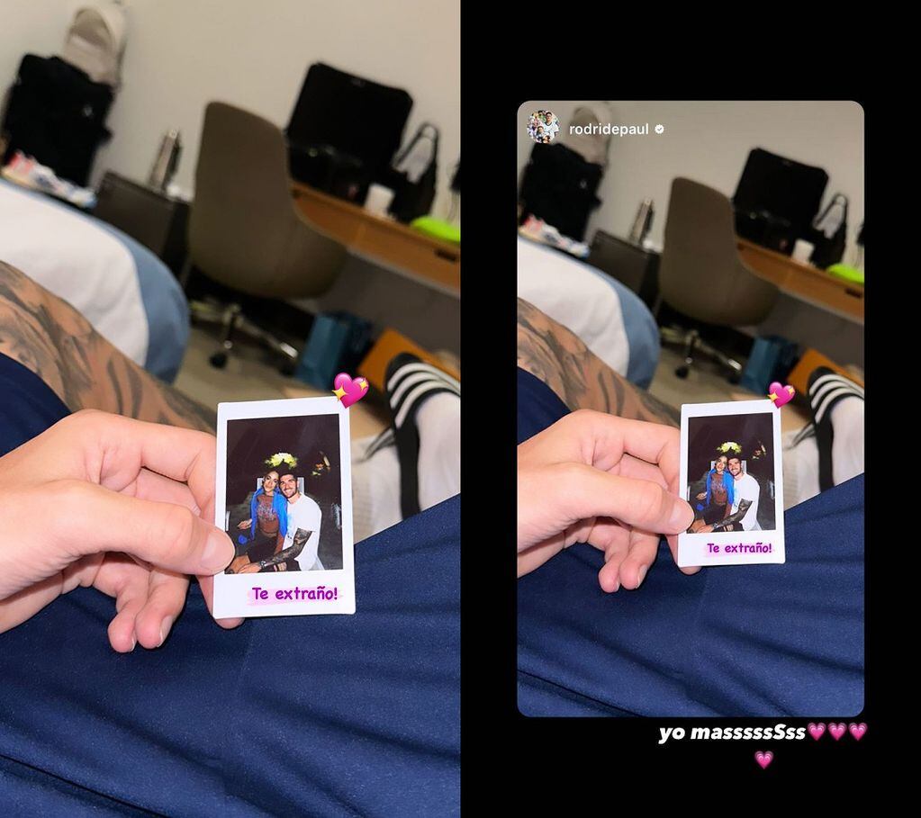 El futbolista publicó una foto analógica junto a la cantante y ella respondió de inmediato. (Instagram).