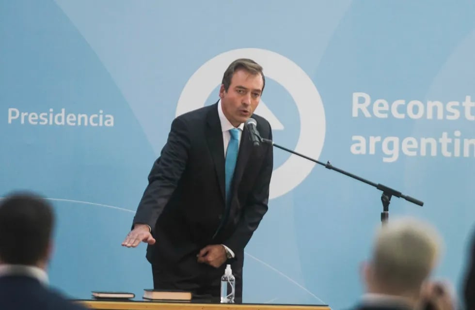 Alberto Fernández le tomó juramento a Martín Soria. (Foto: Federico López Claro)