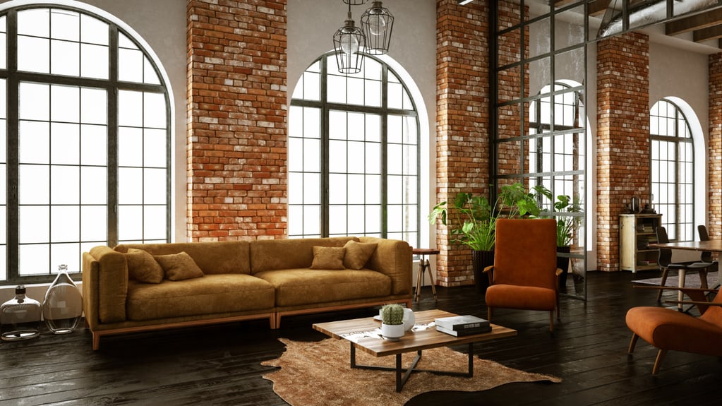 Los ambientes amplios, como los lofts harán de tu hogar un espacio con diseño industrial.